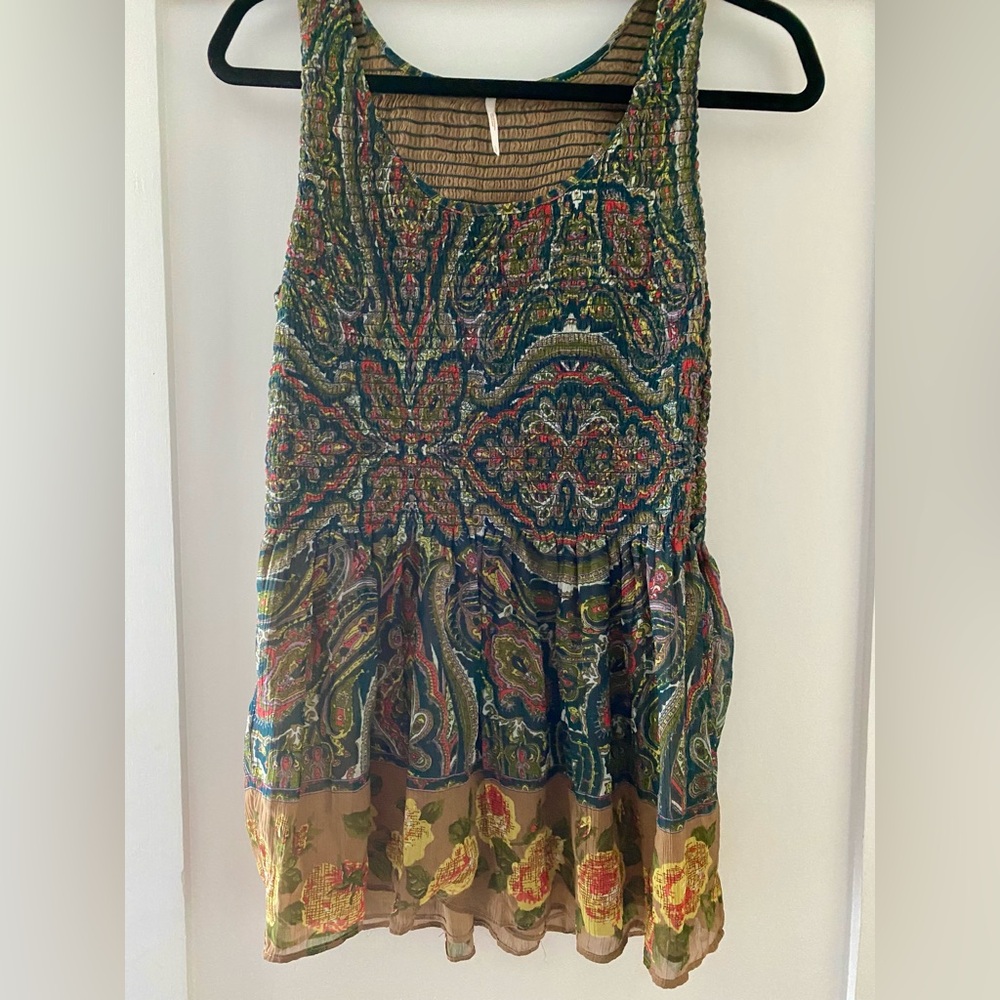 Free People | Paisley Smocked Tank
